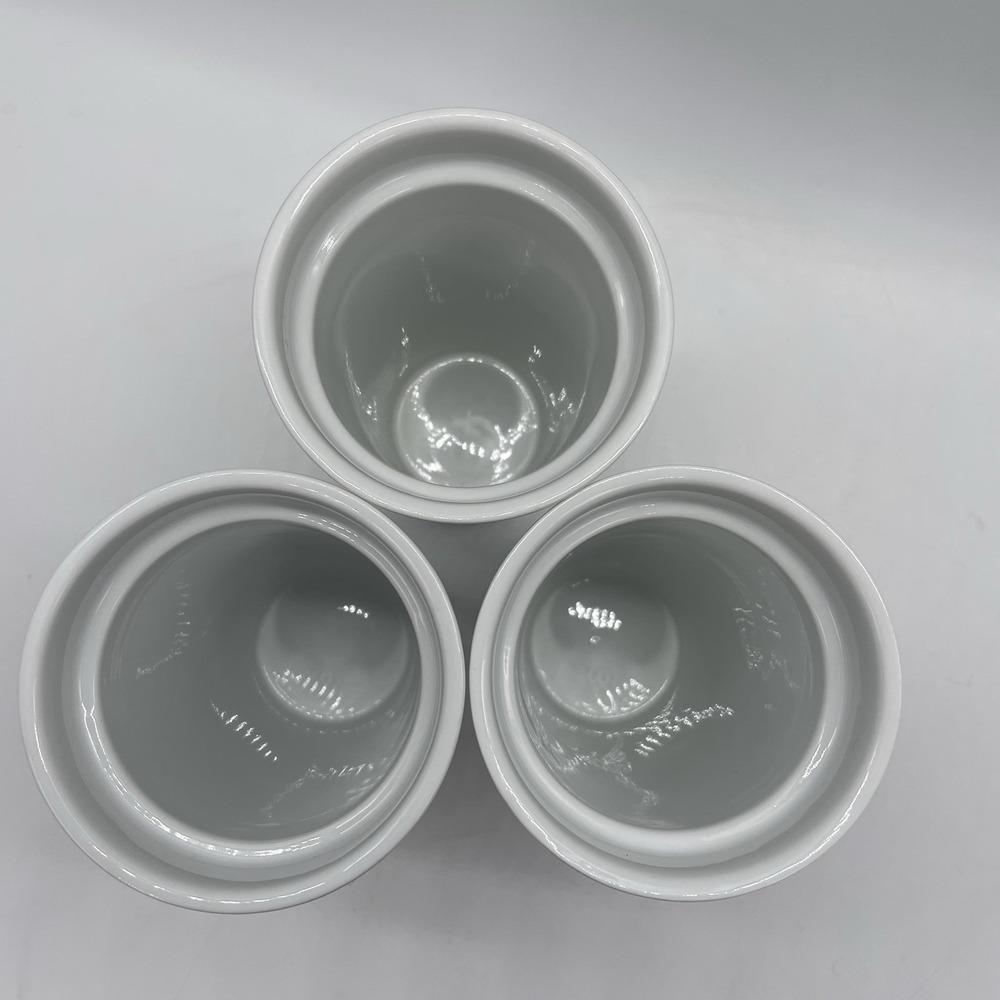 Set of 3 Starbucks Mermaid Tumbler Ceramic Travel Coffee Mug White 10 oz w/ Lids - Picture 7 of 9